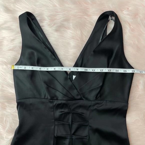 CALVIN KLEIN Black Cocktail Evening Dress Sleeveless Sheath - Size 6 - Picture 11 of 14